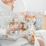 猫を抱っこするとだらーんと脱力して伸びるのはなぜ？足をピーンとするのは？