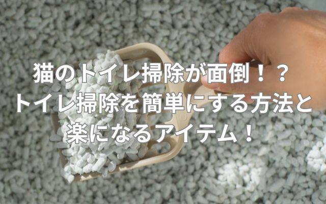 猫のトイレ掃除が面倒！？トイレ掃除を簡単にする方法と楽になるアイテム！