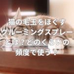 猫の毛玉をほぐすグルーミングスプレーとは？どのくらいの頻度で使う？